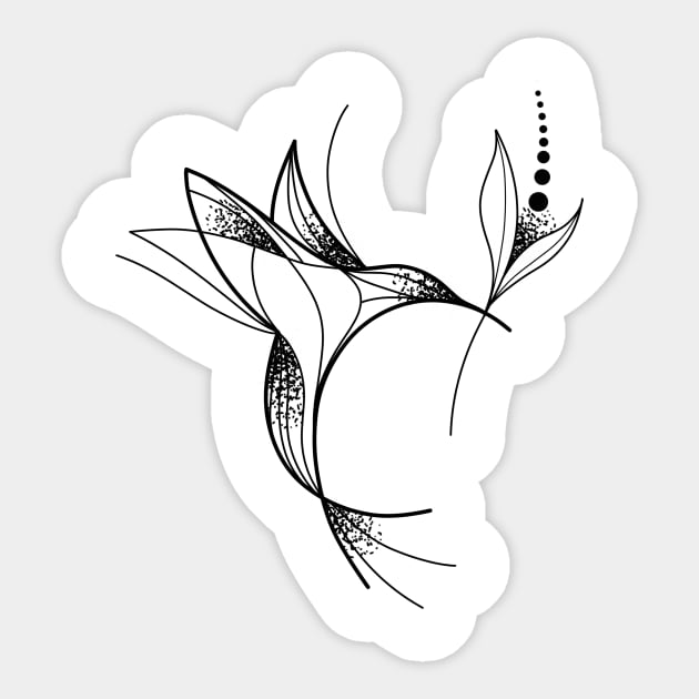 Hummingbird Concept Sticker by Fabio Galuppi Ink